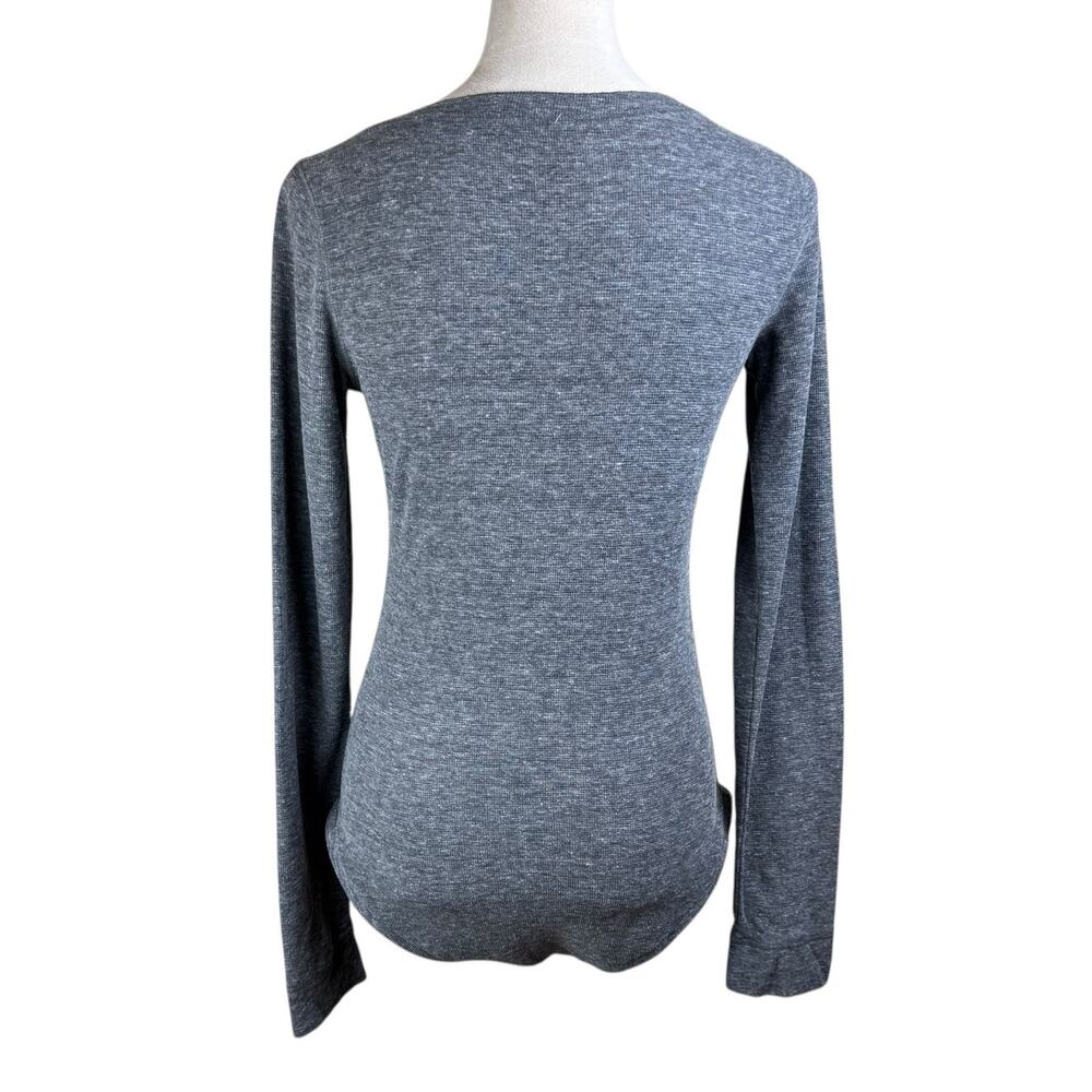 Intimately Free People Dylan Thermal Gray Knit Long Sleeve Full Butt Bodysuit - Picture 6 of 15